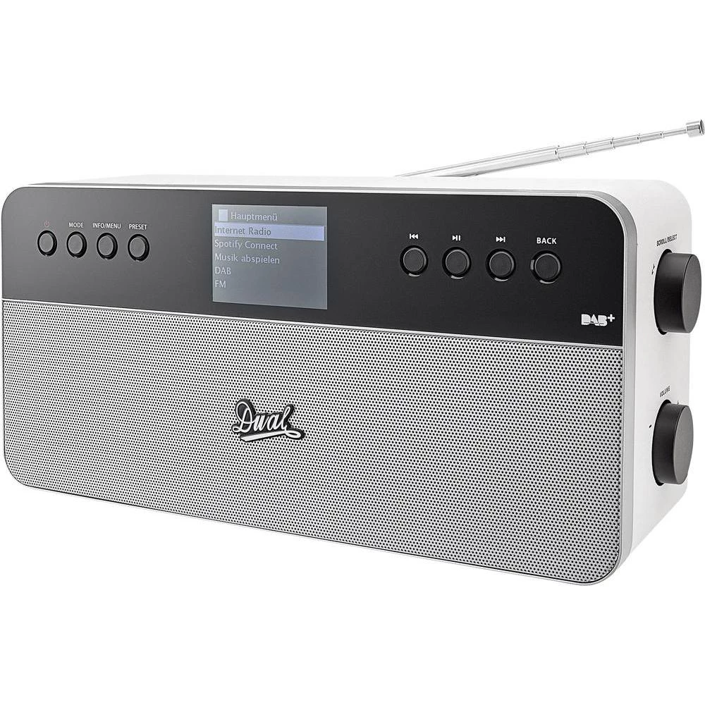 Internetski radio Dual IR 6S Plus Stolni radio Spotify, bijela, srebrna slika