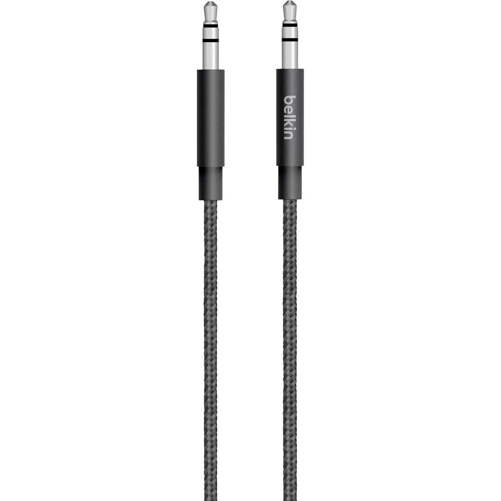 Jack audio priključni kabel [1x jack utikač 3.5 mm - 1x jack utikač 3.5 mm] Belkin 1.20 m, crna, oplašten slika