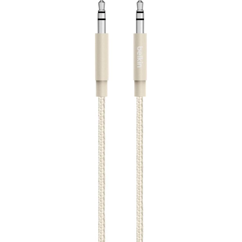 Jack audio priključni kabel [1x jack utikač 3.5 mm - 1x jack utikač 3.5 mm] Belkin 1.20 m, zlatna, oplašten slika