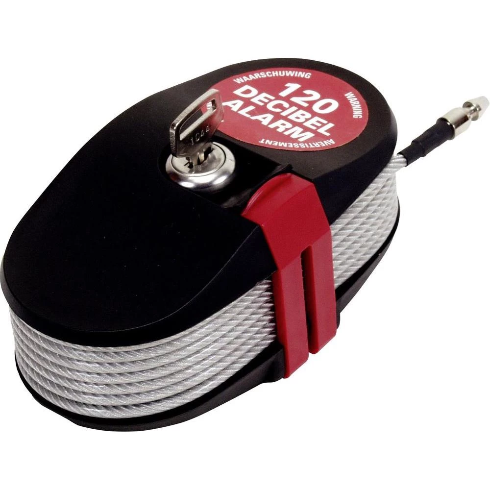 Kolut za kabel sa bravom 6796 Sirene Lock 2,4 m, sa sirenom, crna/srebrna, ključanica slika