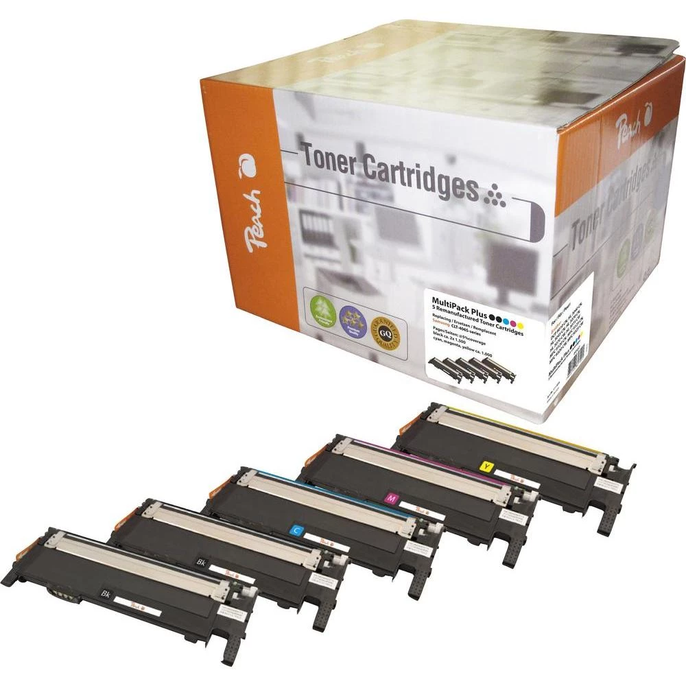 Kompatibilan toner, kombinovano pakovanje Peach PT568 zamjenjuje Samsung CLT 406S crna, cijan, magenta, žuta slika