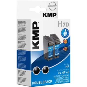 Kompatibilna patrona za pisače, 2-dijelno pakovanje KMP H7D crna slika