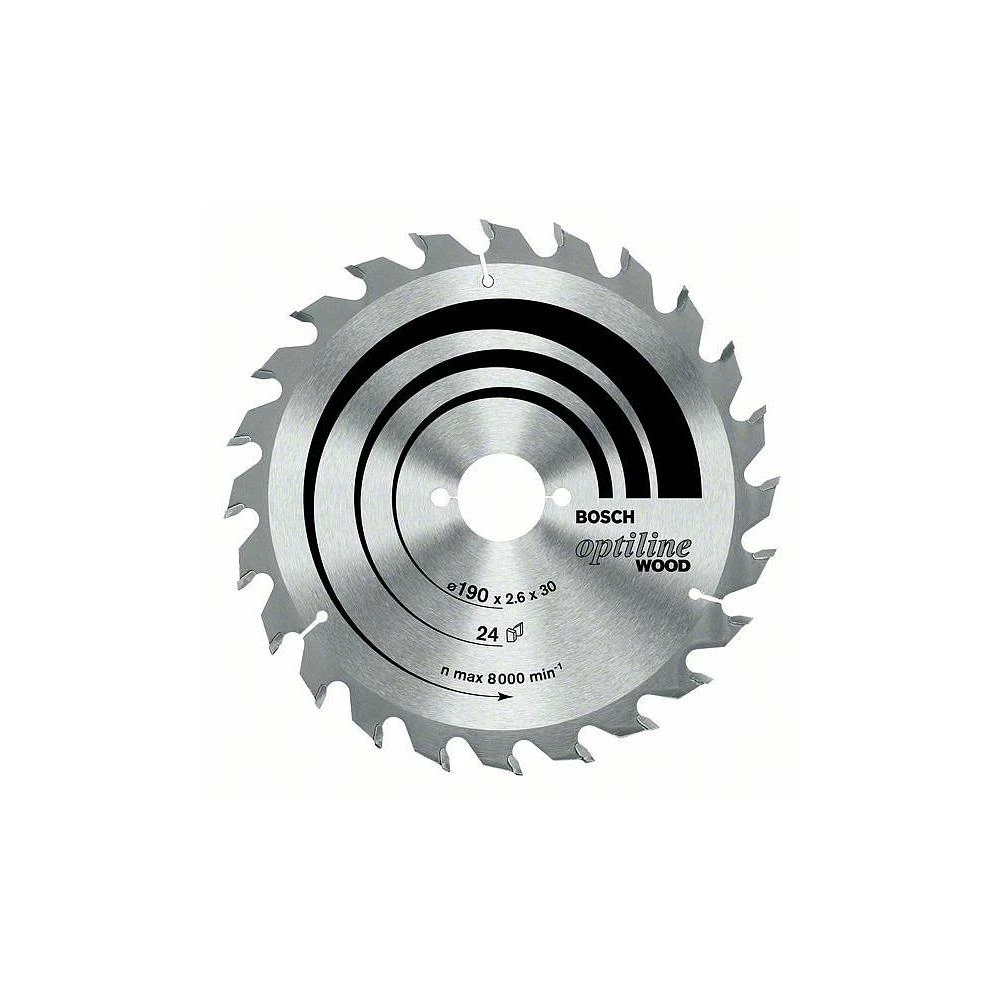 List kružne pile Optiline Wood, 200 x 30 x 2,8 mm, 24 Bosch 2608640618 promjer: 200 x 30 mm debljina: 2.8 mm slika
