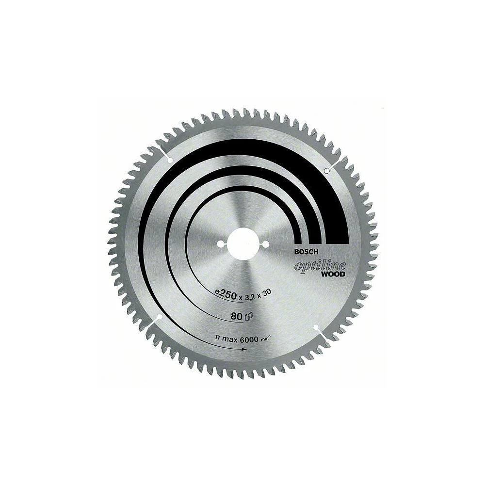 List kružne pile Optiline Wood, 305 x 30 x 3,2 mm, 80 Bosch 2608641769 promjer: 305 x 30 mm debljina: 3.2 mm slika