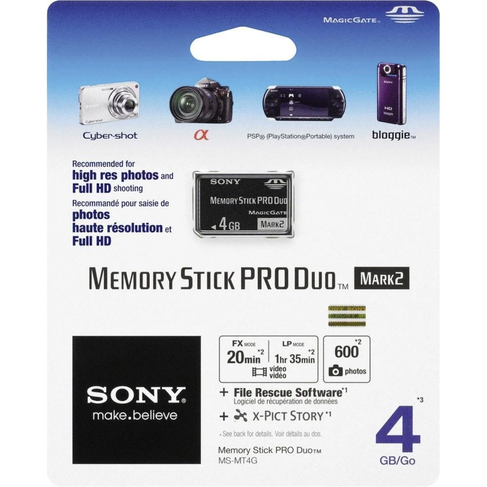MemoryStick® PRO Duo-kartica 4 GB Sony slika
