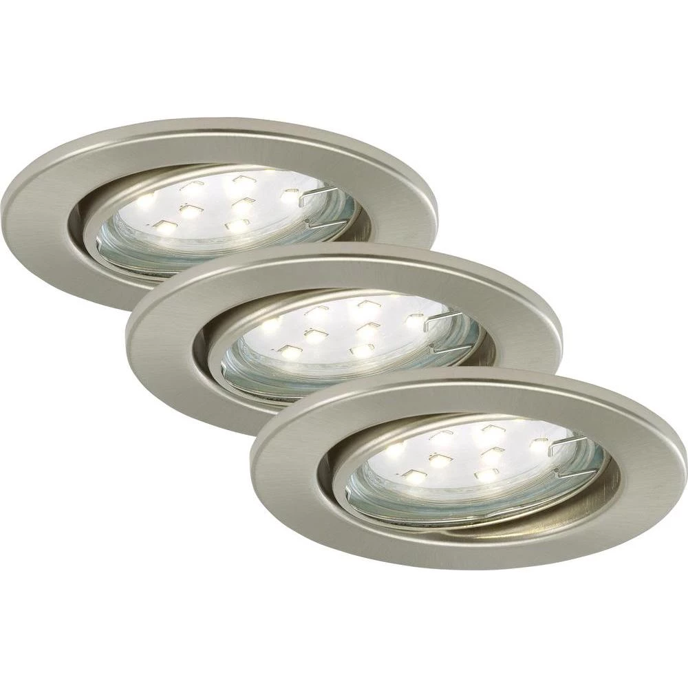 Ugradbena svjetiljka Briloner FIT LED GU10 9 W nikal (mat) set od 3 kom. slika