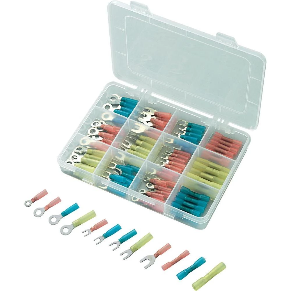 Set plosnatih konektora 93014C284 Conrad presjek: 0.5 mm - 6 mm crvena, plava, žuta 104 komada slika