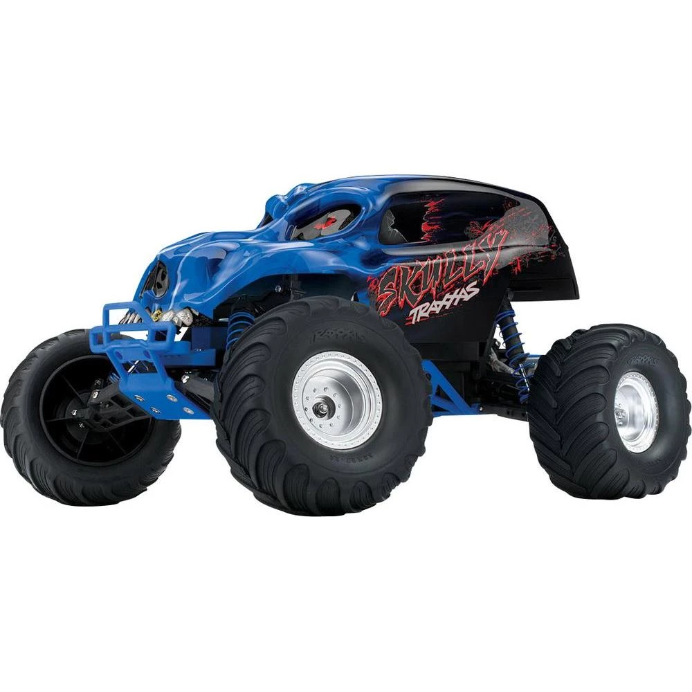 Skully Traxxas beskontaktni istosmjerni motor, 1:10, Model električnog auta Monstertruck na daljinsko upravljanje, stražnji pogo slika