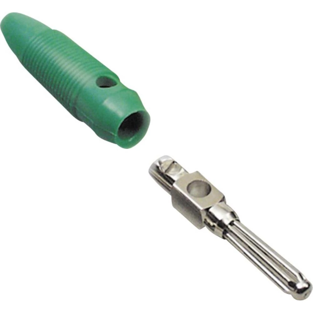 Spojni utič, ravan, promjer zatika: 4 mm zeleni BKL Electronic 072161 1 kom. slika