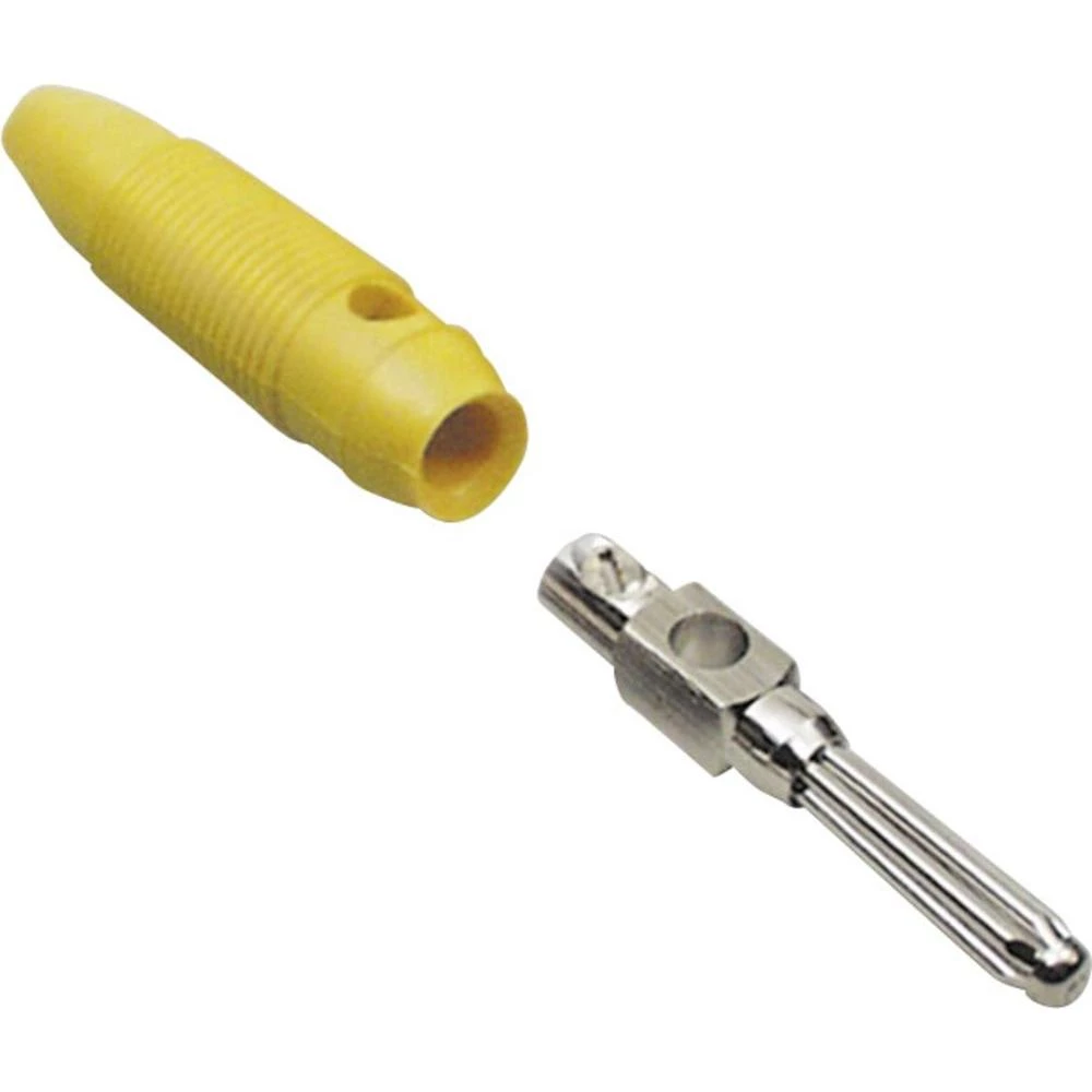 Spojni utič, ravan, promjer zatika: 4 mm žuti BKL Electronic 072163 1 kom. slika