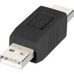 USB 2.0 adapter Renkforce [1x USB 2.0 utikač A - 1x USB 2.0 utikač A] crna pozlaćeni utični kontakti