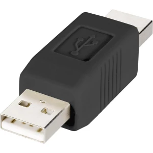 USB 2.0 adapter Renkforce [1x USB 2.0 utikač A - 1x USB 2.0 utikač A] crna pozlaćeni utični kontakti slika