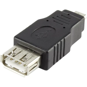 USB 2.0 adapter Renkforce [1x USB 2.0 utikač Micro-B - 1x USB 2.0 utičnica A] crna slika