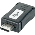 USB 2.0 adapter Renkforce [1x USB 2.0 utikač Micro-B - 1x USB 2.0 utičnica Mini-B] crna slika