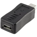 USB 2.0 adapter Renkforce [1x USB 2.0 utikač Mini-B - 1x USB 2.0 utičnica mikro-B] crna pozlaćeni utični kontakti slika