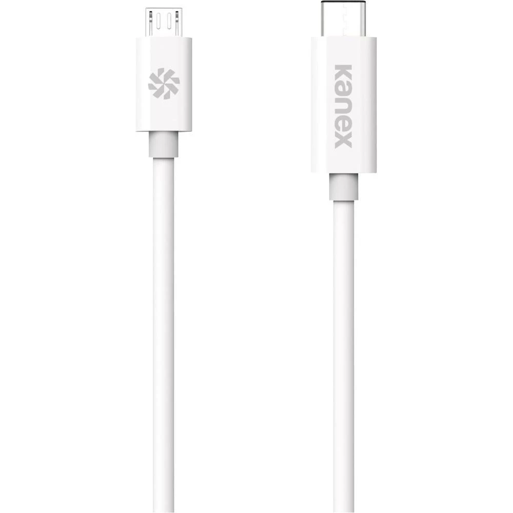 USB 2.0 priključni kabel [1x USB utikač C - 1x USB 2.0 utikač Micro-B] Kanex 1,2 m, bijela slika