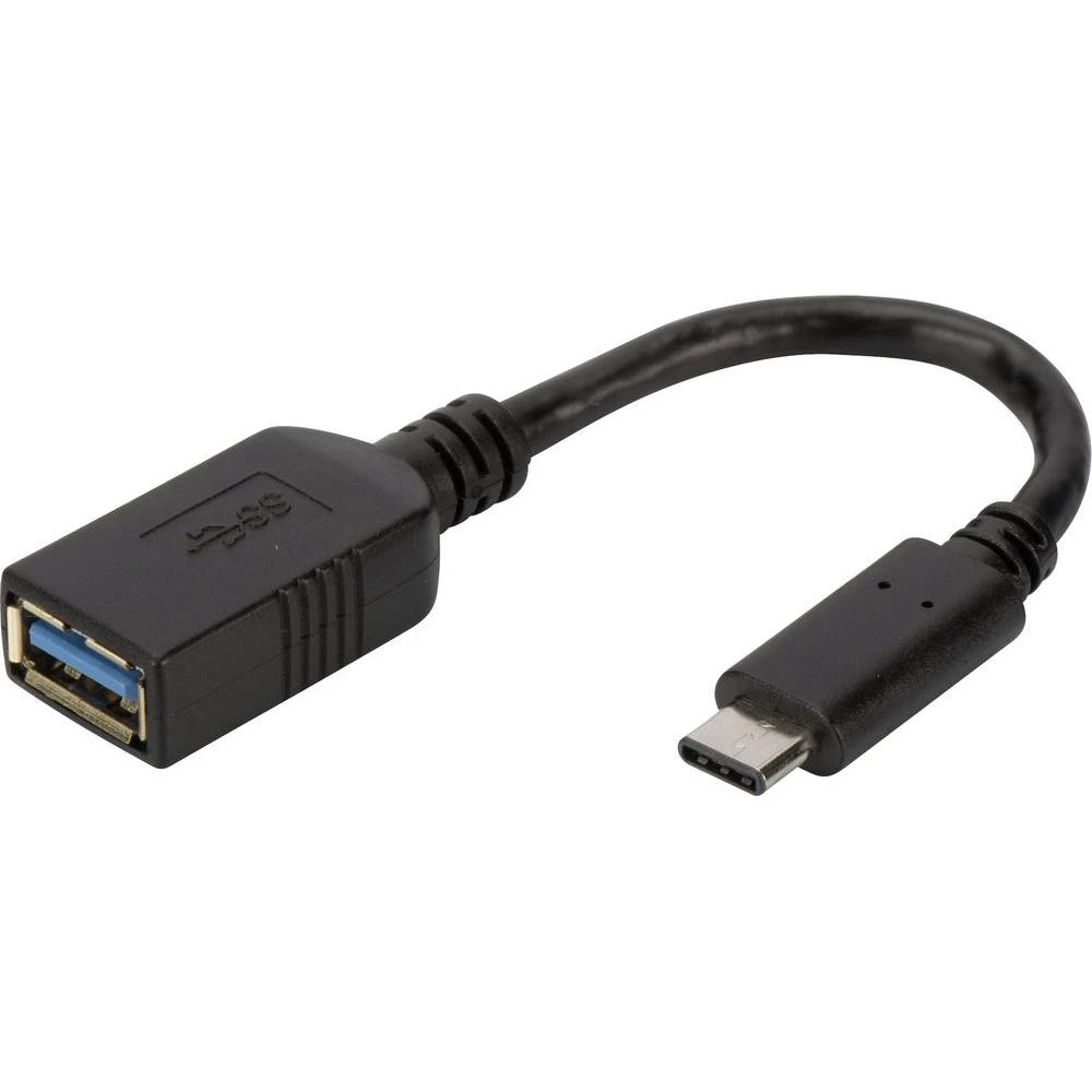 USB 3.0 adapter [1x USB utikač C - 1x USB 3.0 utikač ženski A] Digitus crna sa OTG funkcijom, pozlaćeni utični kontakti slika