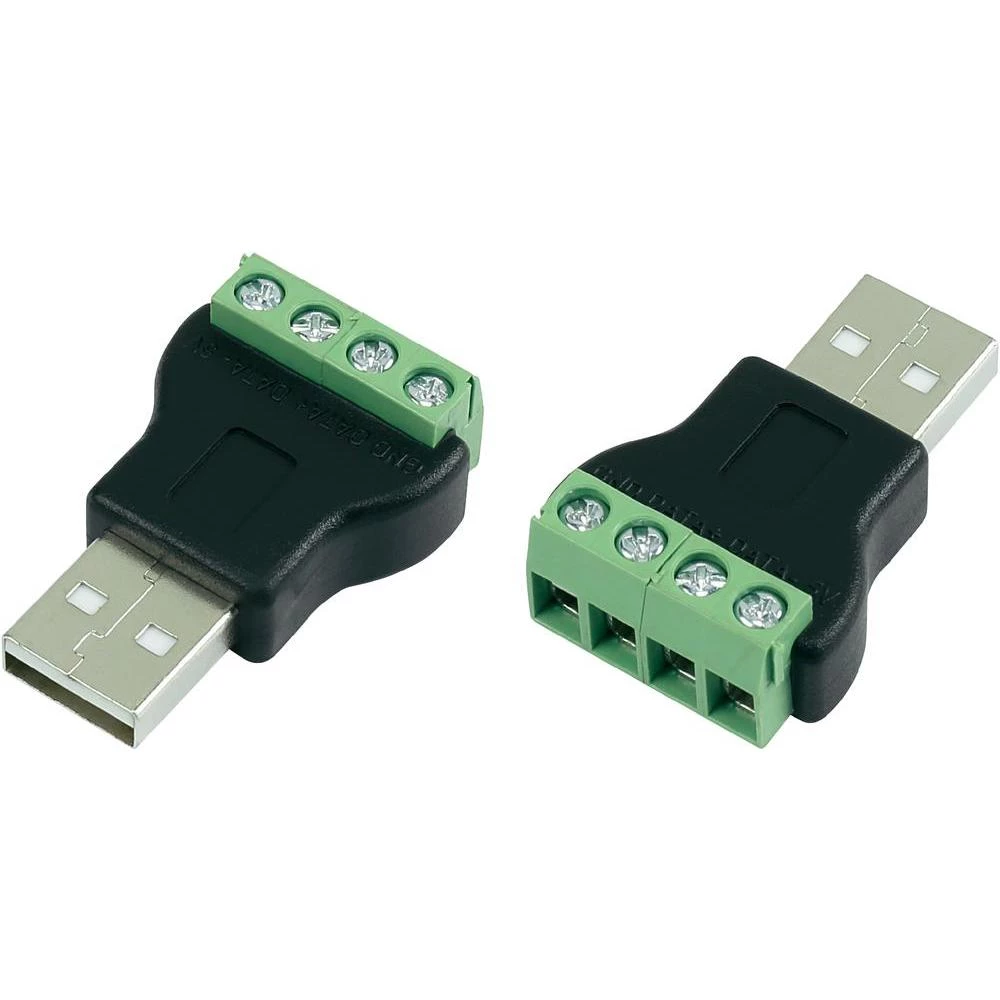USB konektor s vijčanim priključkom LT-USB4M Conrad, ravni utikač, USB utikač ti slika