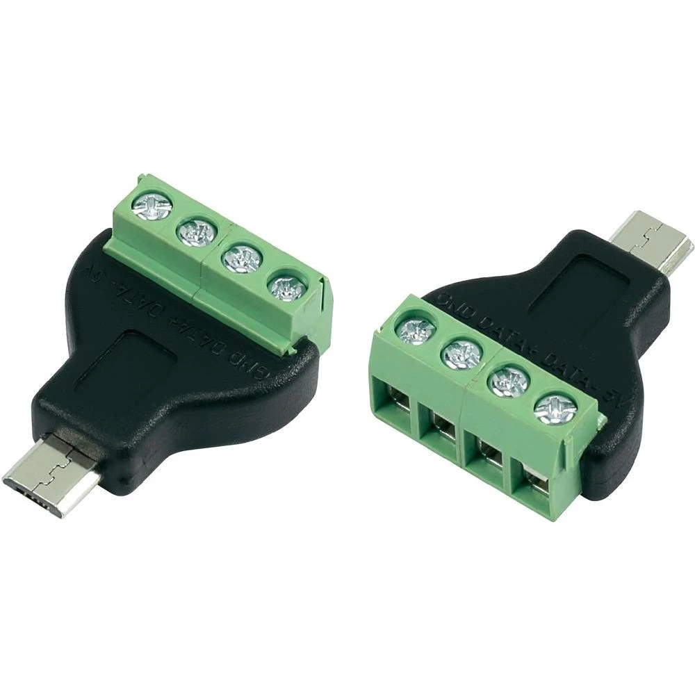 USB konektor s vijčanim priključkom MN-USB4M Conrad, ravni utikač, mikro USB uti slika