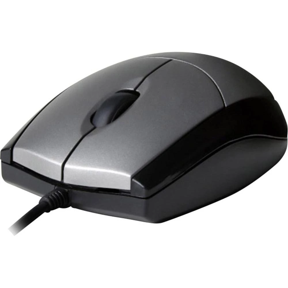 USB optički miš V7 Videoseven LED crna/srebrna slika