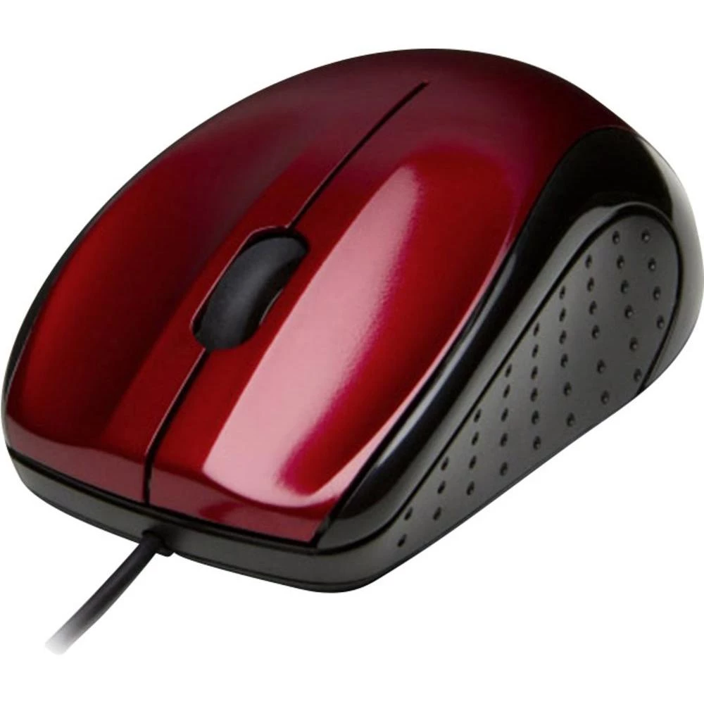 USB optički miš V7 Videoseven LED crvena/crna slika