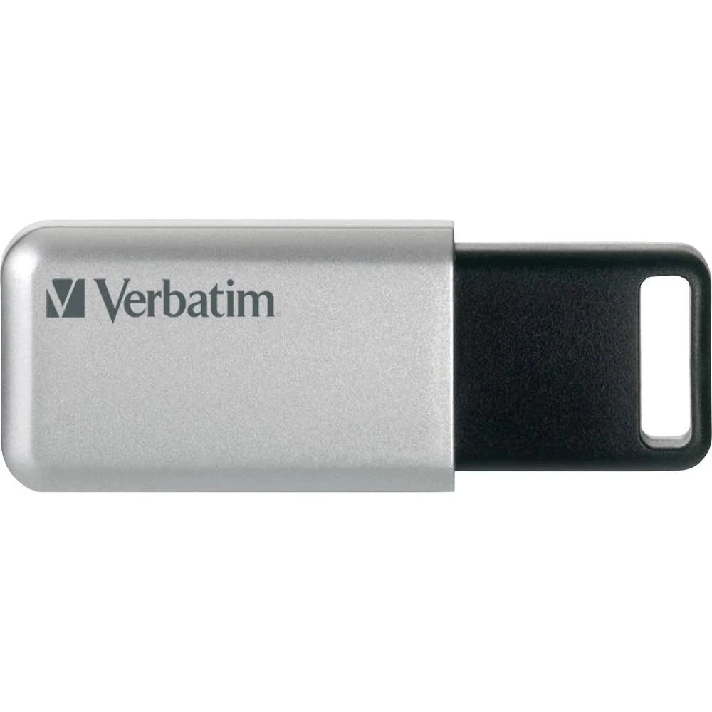 USB-ključ 8 GB Verbatim Secure Pro srebrne boje/crne boje 47349 USB 3.0 slika