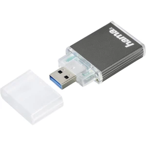 Vanjski čitač memorijskih kartica USB 3.0 Hama 124024 antracitne boje slika