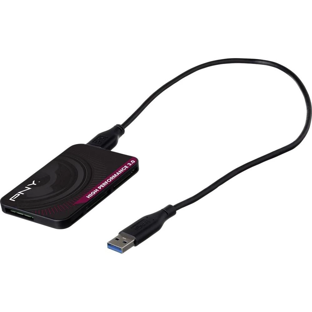 Vanjski čitač memorijskih kartica USB 3.0 PNY High Performance crne boje slika