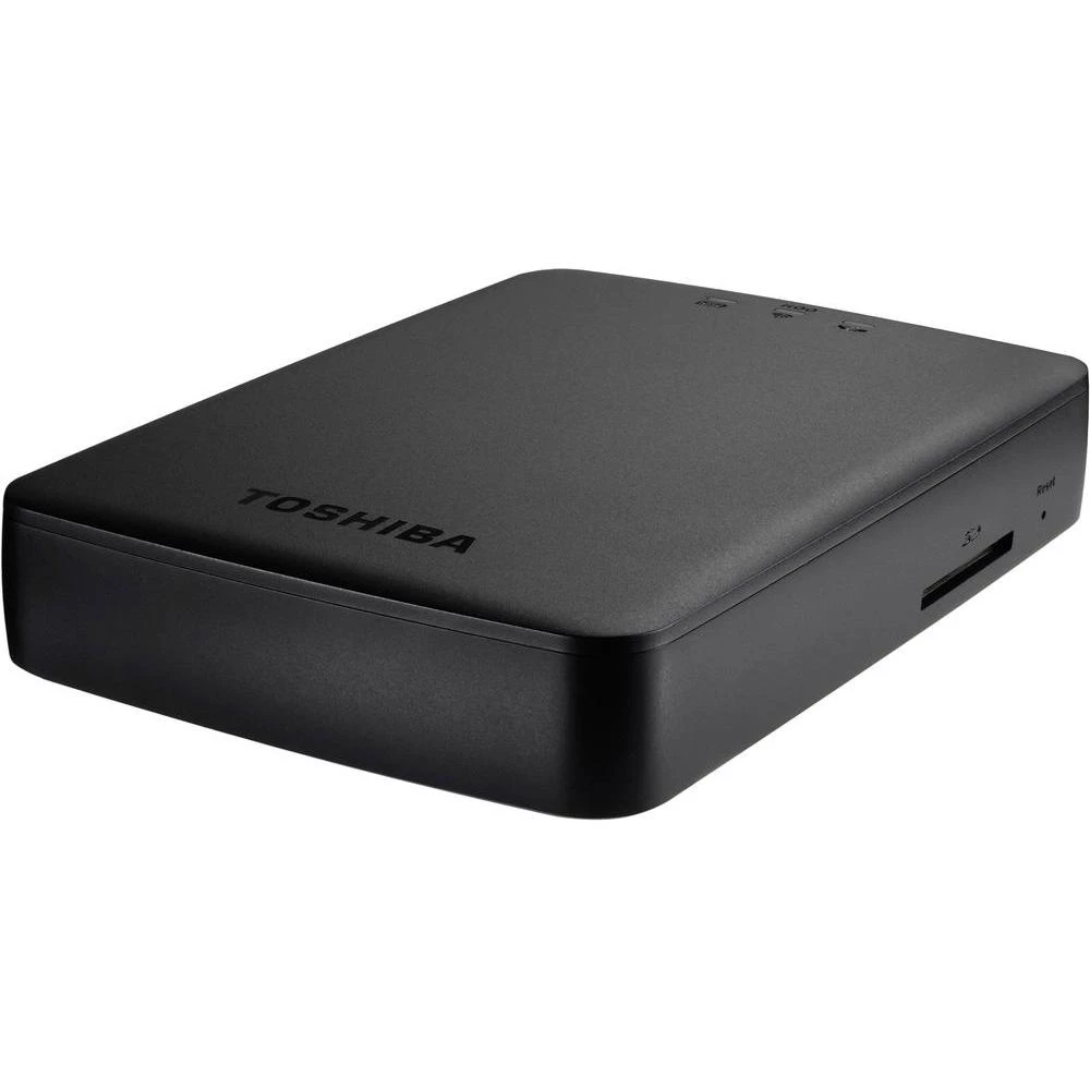 WLAN tvrdi disk 1 TB Toshiba Canvio AeroCast HDTU110EKWC1 SD-karticanslot slika