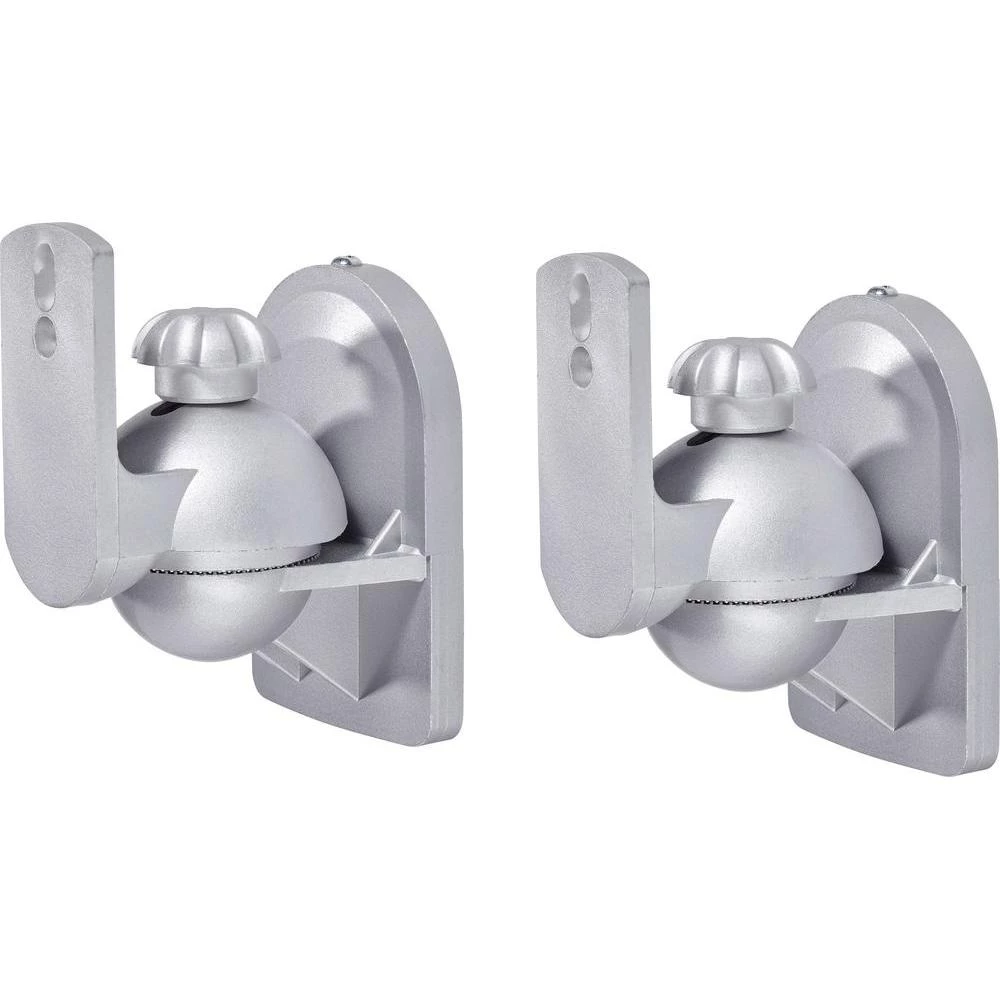 Zidni držač za zvučnike SpeaKa Professional nagibni+okretni, razmak od zida (maks.): 6,4 cm, srebrna, 1 par slika