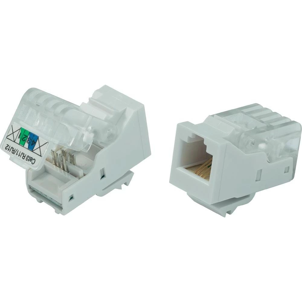 Modularna utičnica 93014c937 Conrad ravna utičnica polovi: 6P4C prirodna boja, 1 slika