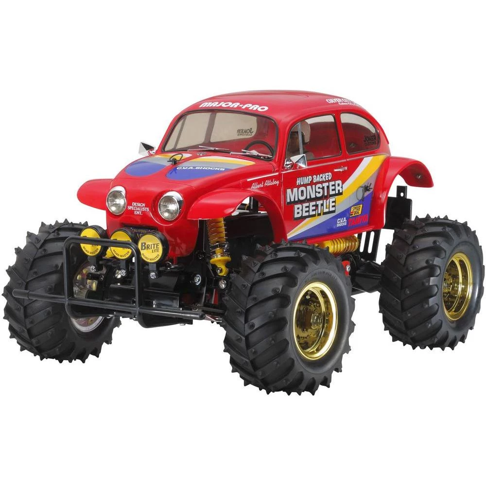 Monster Beetle Tamiya beskontaktni istosmjerni motor, 1:10, Model električnog auta na daljinsko upravljanje Monstertruck stražnj slika