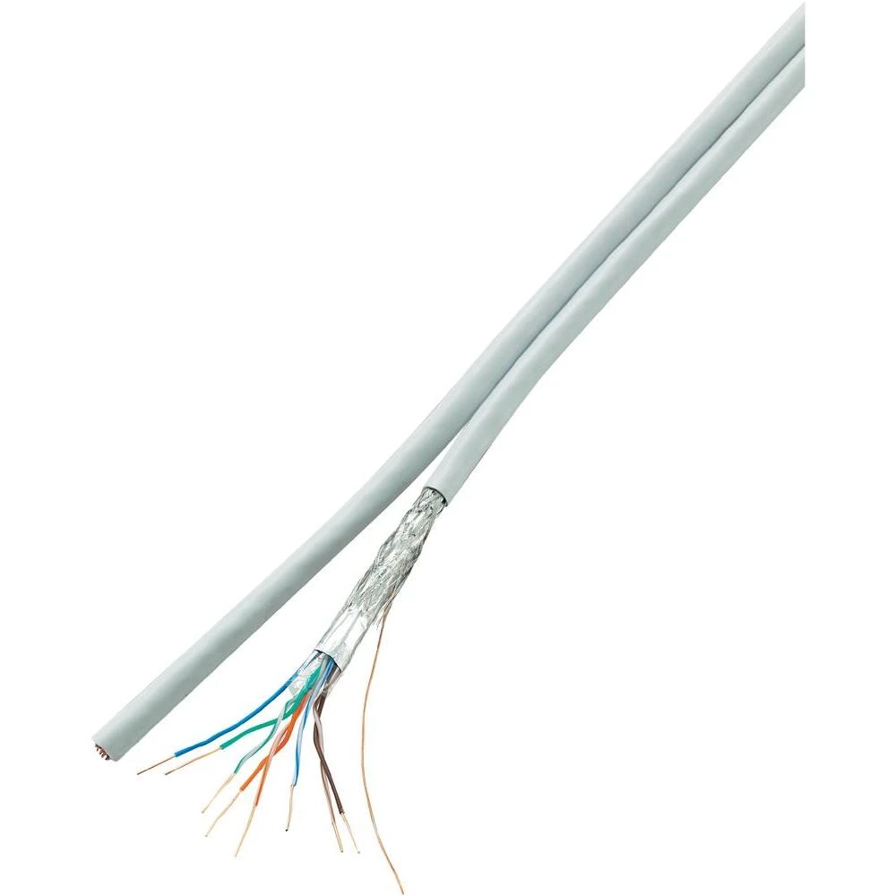Mrežni kabel CAT 5e H21204C15 Conrad SF/UTP 8 x 2 x 0.196 mm, bijela, 50 m slika