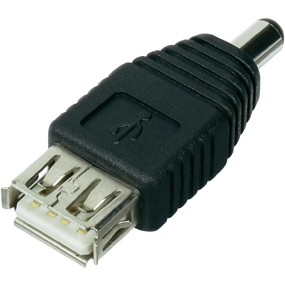 Niskonaponski adapter Conrad niskonaponski utikač - USB 2.0 utičnica A 5 mm 2.1 mm 1 komad slika