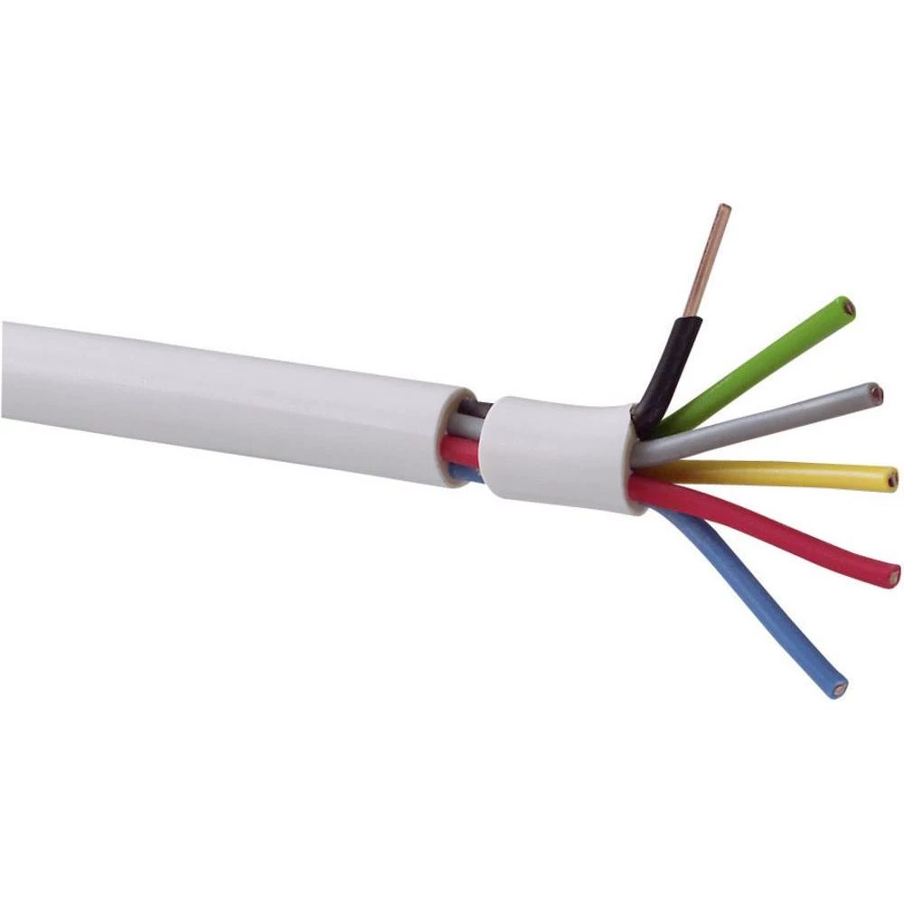 Oplašteni vod za zvono YR-DR SH1998C233 Conrad 12 x 0.5 mm, bijela, 20 m slika