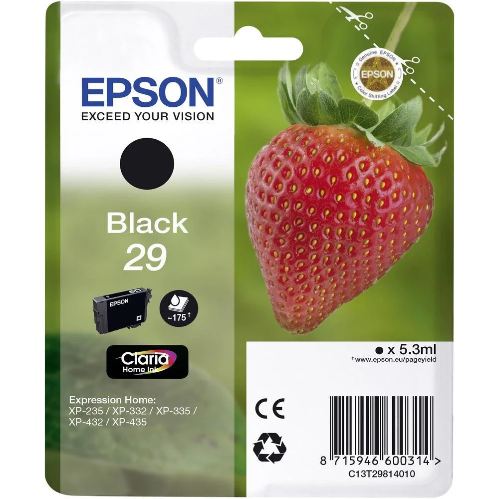 Originalna patrona za pisače Epson T2981, 29 crna slika