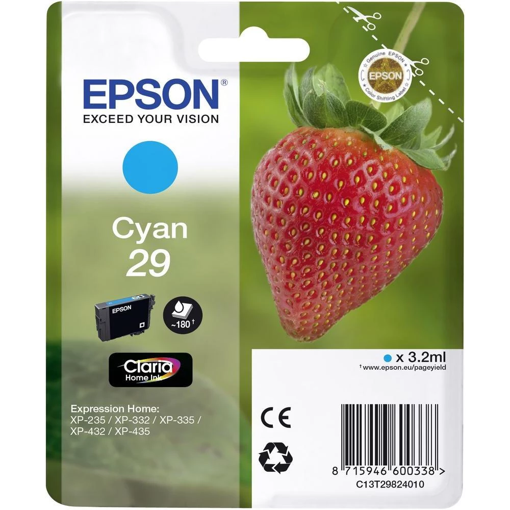 Originalna patrona za pisače Epson T2982, 29 cijan slika