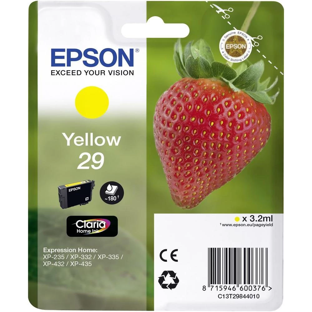 Originalna patrona za pisače Epson T2984, 29 žuta slika