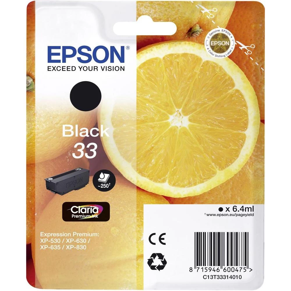 Originalna patrona za pisače Epson T3331, 33 crna slika