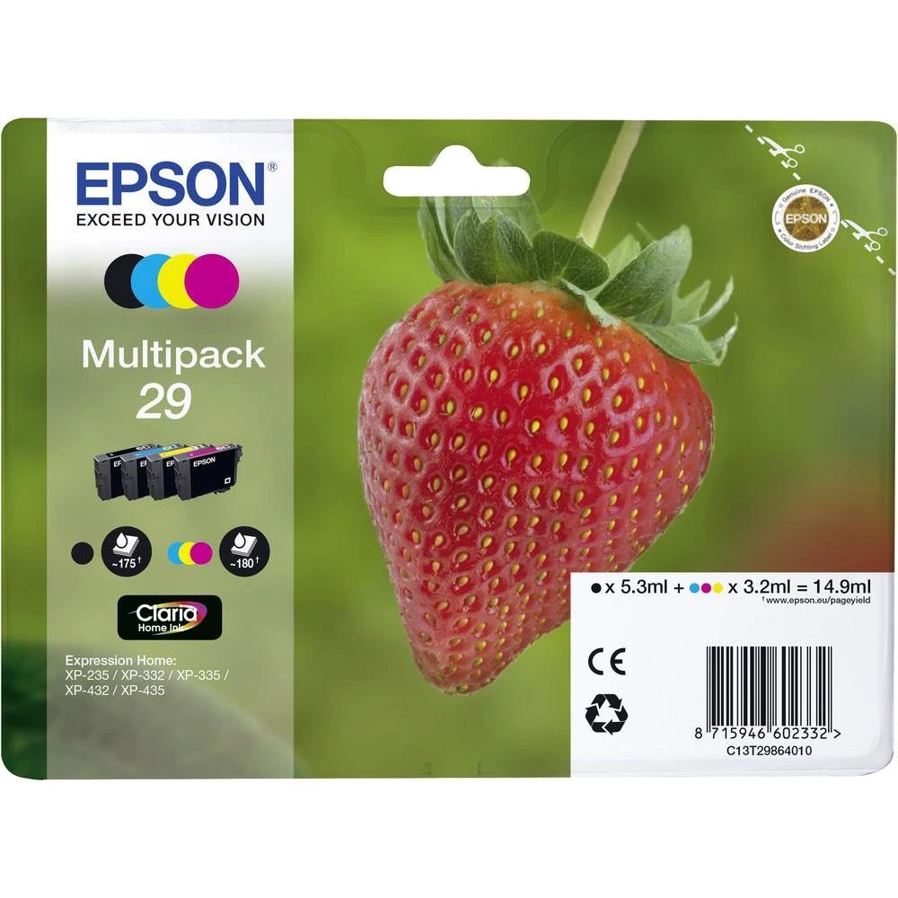 Originalna patrona za pisače, kombinovano pakovanje Epson T2986, 29 crna, cijan, magenta, žuta slika