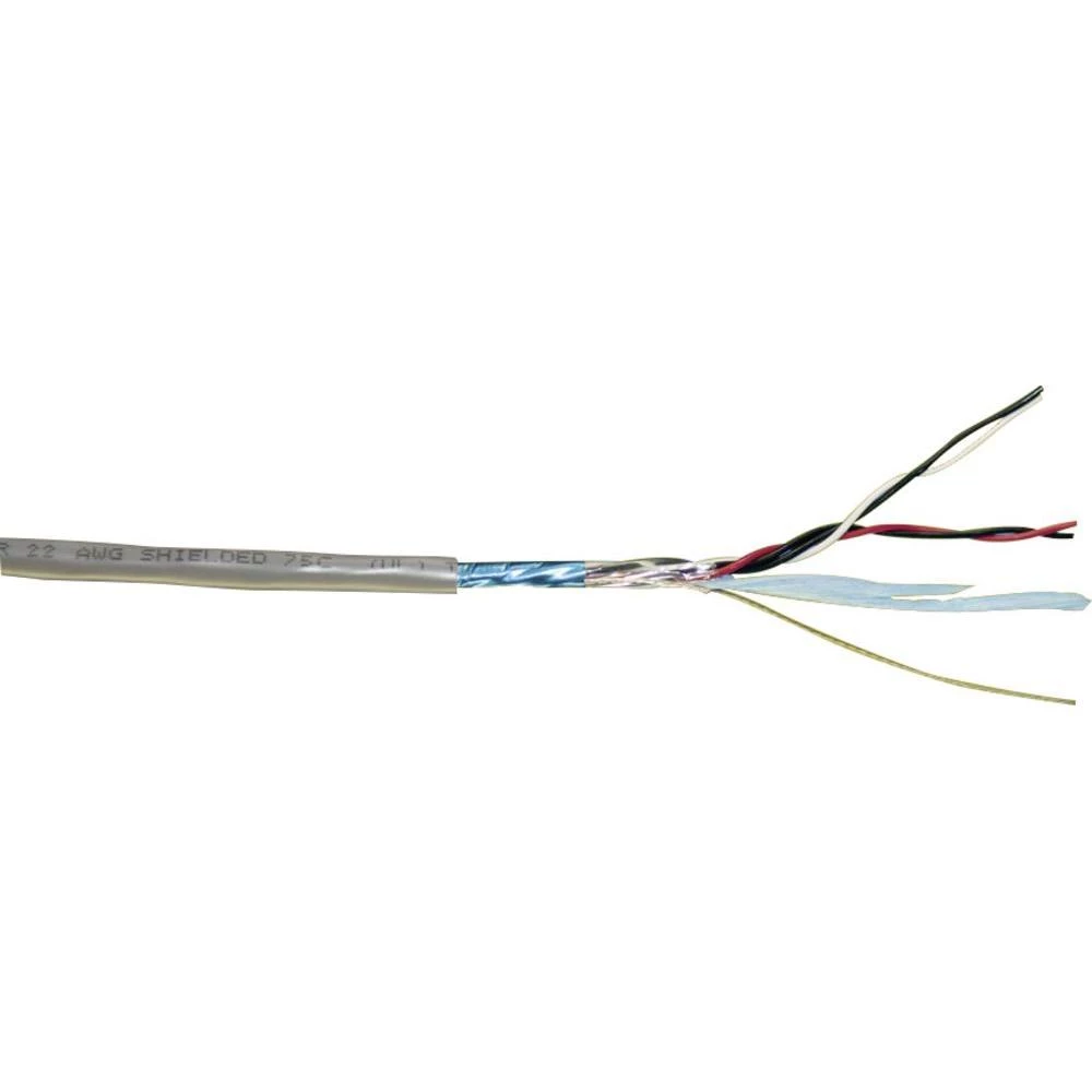 Podatkovni kabel 2 x 2 x 0.34 mm sive boje 2466C SL005 roba na metre slika