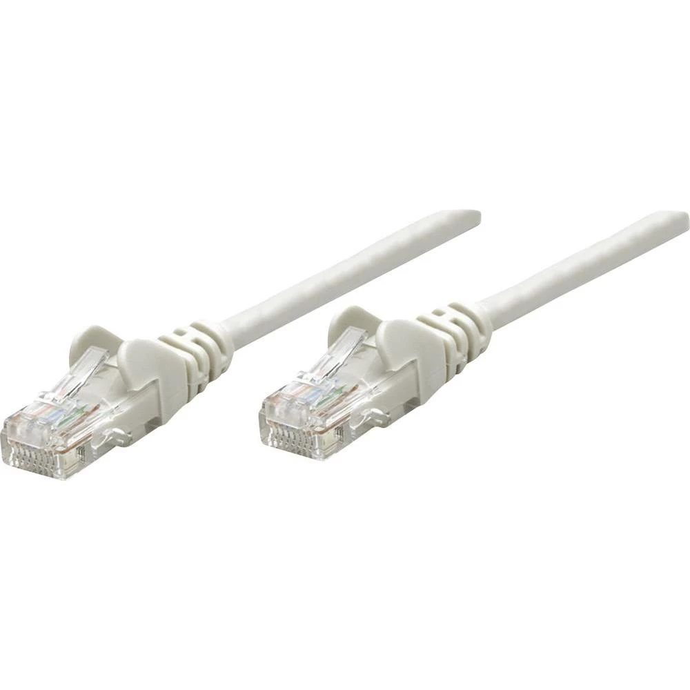 RJ45 mrežni priključni kabel CAT 5e SF/UTP [1x RJ45-utikač - 1x RJ45-utikač] 15 m sivi, Intellinet slika