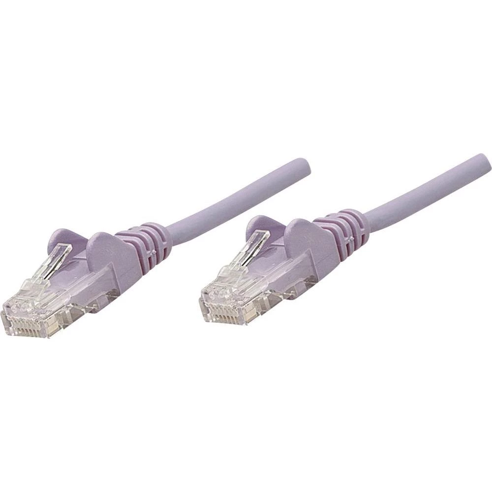 RJ45 mrežni priključni kabel CAT 5e U/UTP [1x RJ45-utikač - 1x RJ45-utikač] 5 m lila, Intellinet slika