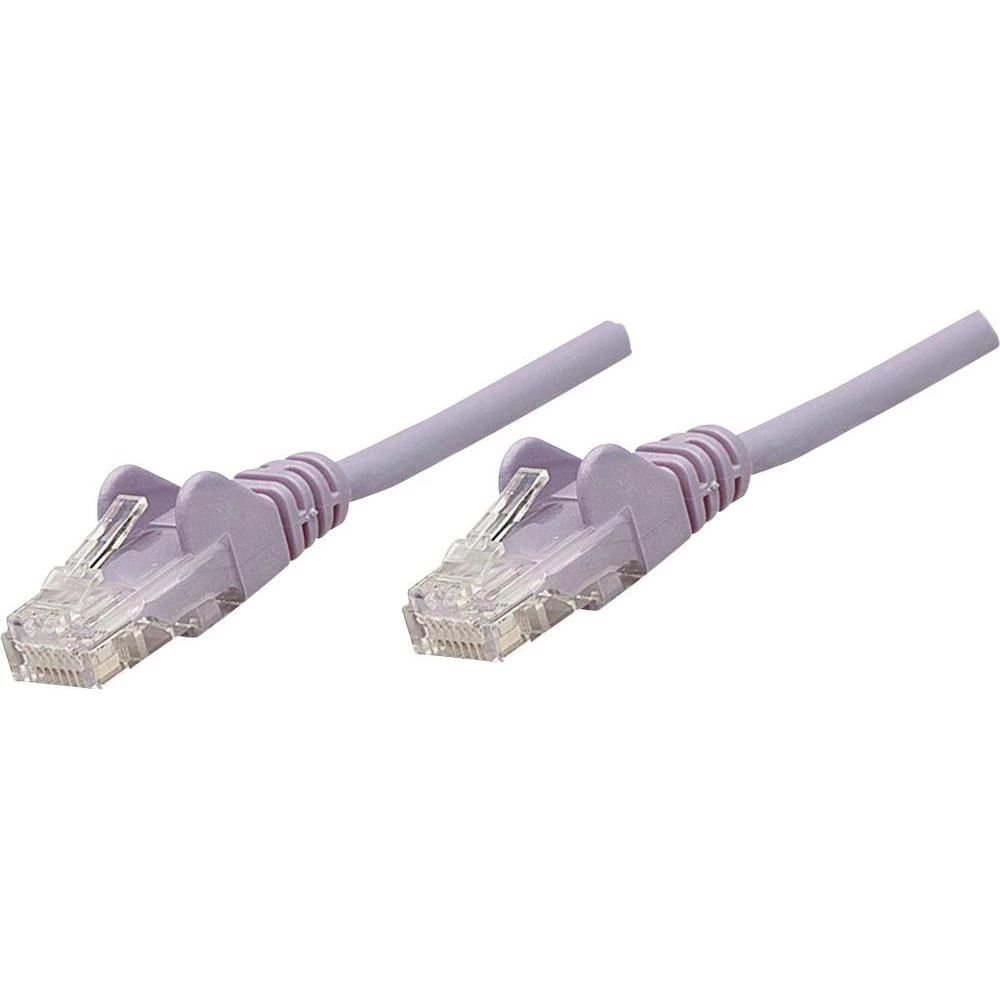 RJ45 mrežni priključni kabel CAT 6 U/UTP [1x RJ45-utikač - 1x RJ45-utikač] 1 m lila, Intellinet slika