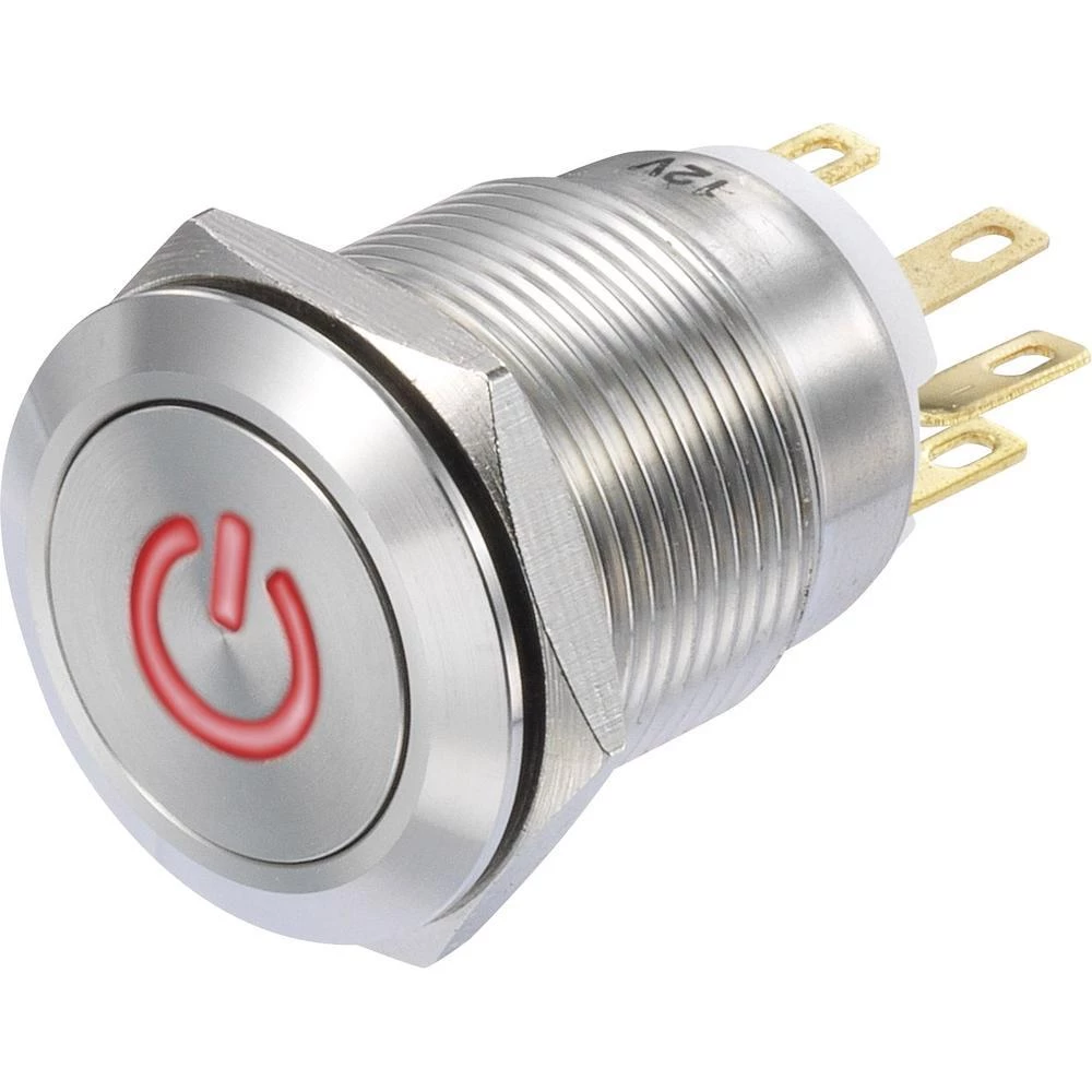 Tipkalo LAS1-GQF-11/R/12V Conrad 250 V/AC 3 A 1 x uključeno/(uključeno) IP65 sa povratom 1 komad slika