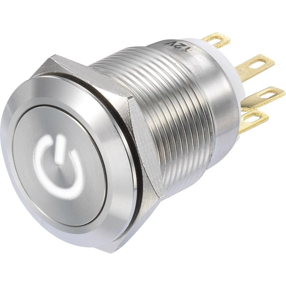 Tipkalo LAS1-GQF-11/W/12V Conrad 250 V/AC 3 A 1 x uključeno/(uključeno) IP65 sa povratom 1 komad slika