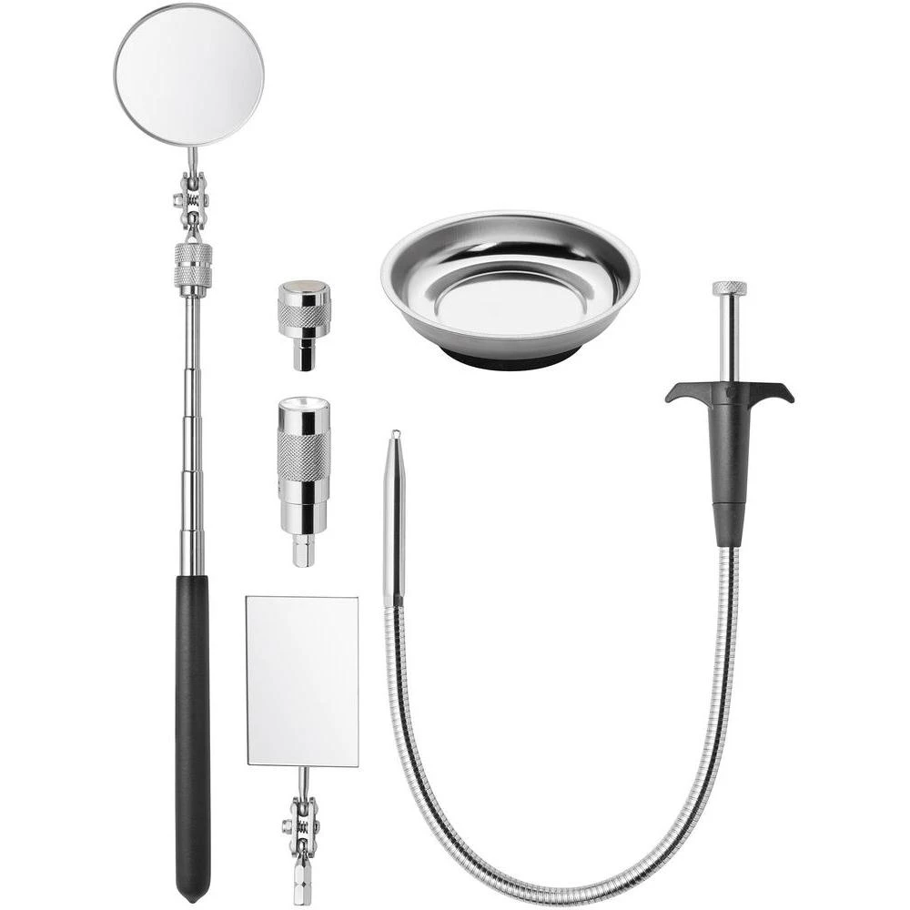 Kontrolno ogledalo-komplet 7djelni TOOLCRAFT 1277257 Dimenzije: okrugli/pravokutni) 50 mm/43 x 65 mm slika