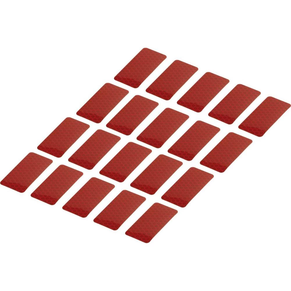 Reflektirajuća ljepljiva traka RTS25/50-RD Conrad (D x Š) 50 mm x 25 mm crvena, polietilenska folija, sadržaj: 20 komada slika