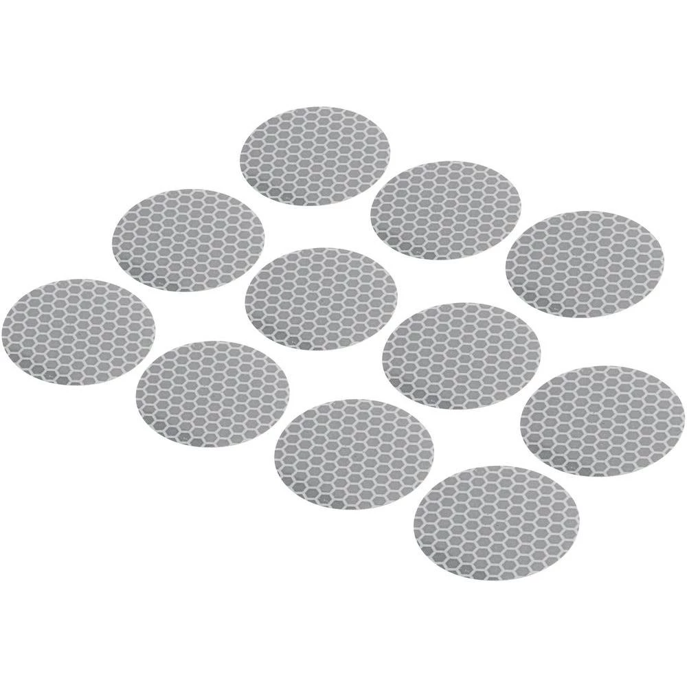 Reflektirajuće ljepljive točke RTS40-SV Conrad promjer 40 mm srebrna, polietilenska folija, sadržaj: 11 komada slika