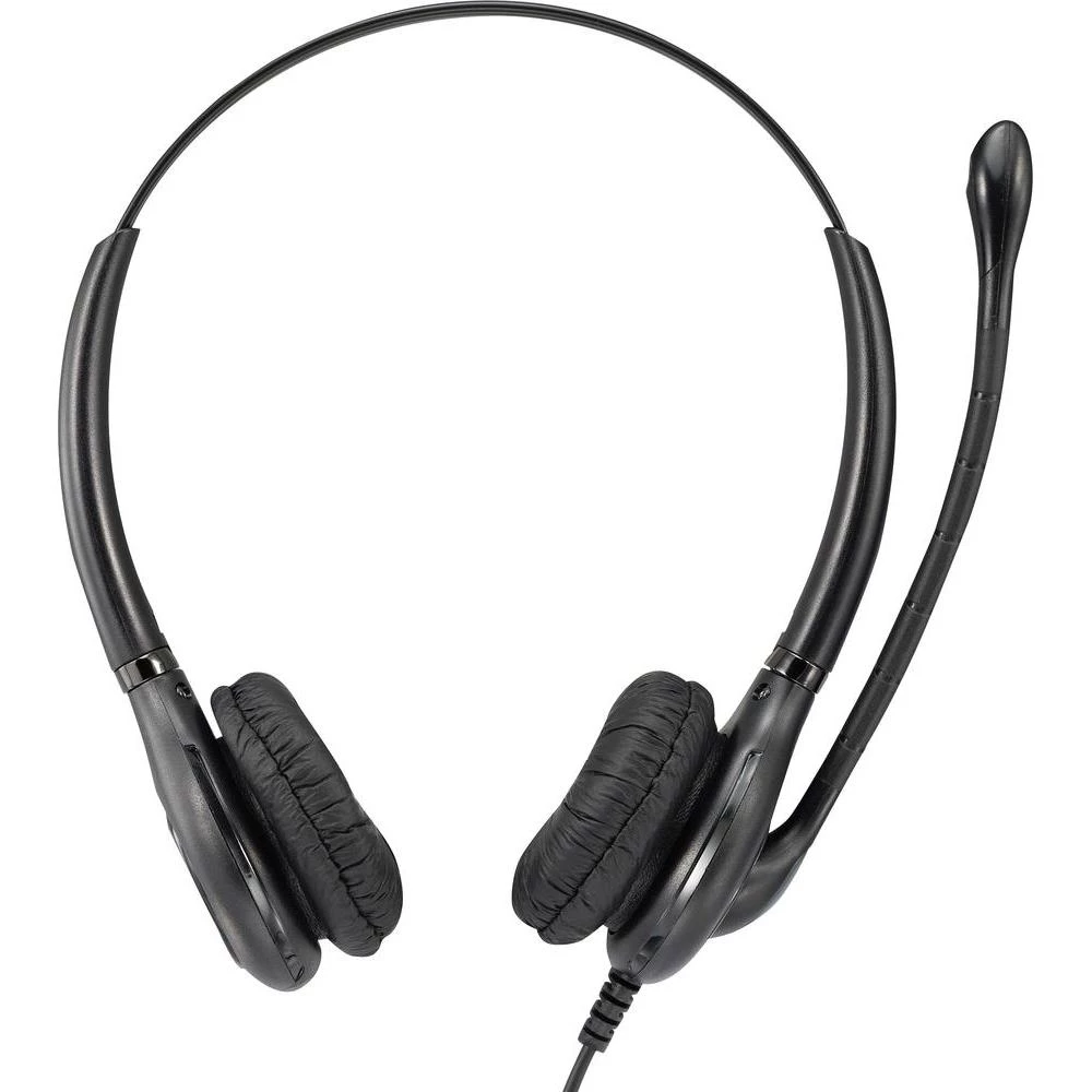 Set telefonska slušalica sa mikrofonom KJ-101D Basetech QD (brzo prekidanje) sa žicom, mono, On Ear slika